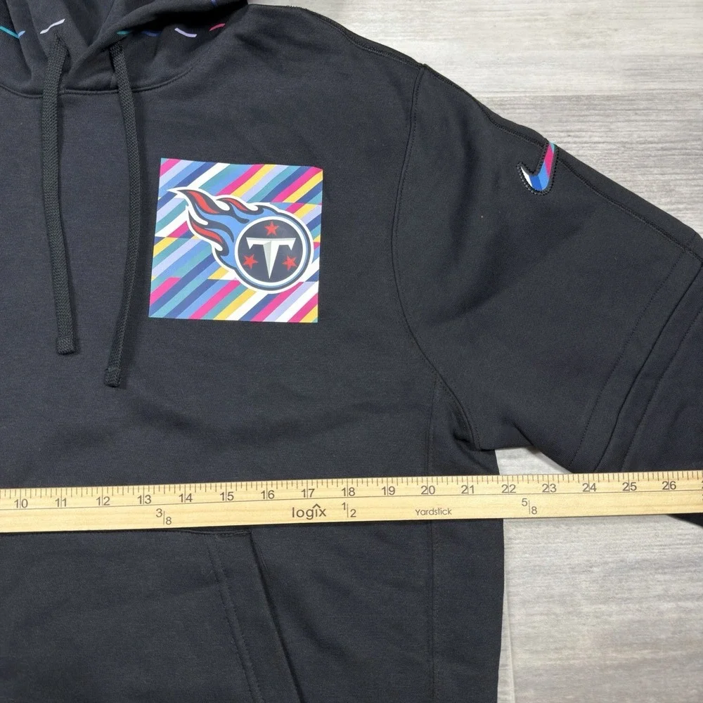 Tennessee Titans Nike NFL‎ Crucial Catch Therma Pullover Black Hoodie Men's Mdn